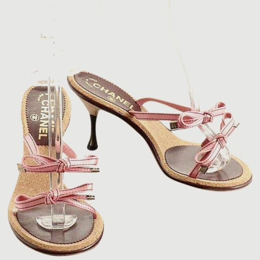 CHANEL Sandals Strappy Heels EU 39 US 8